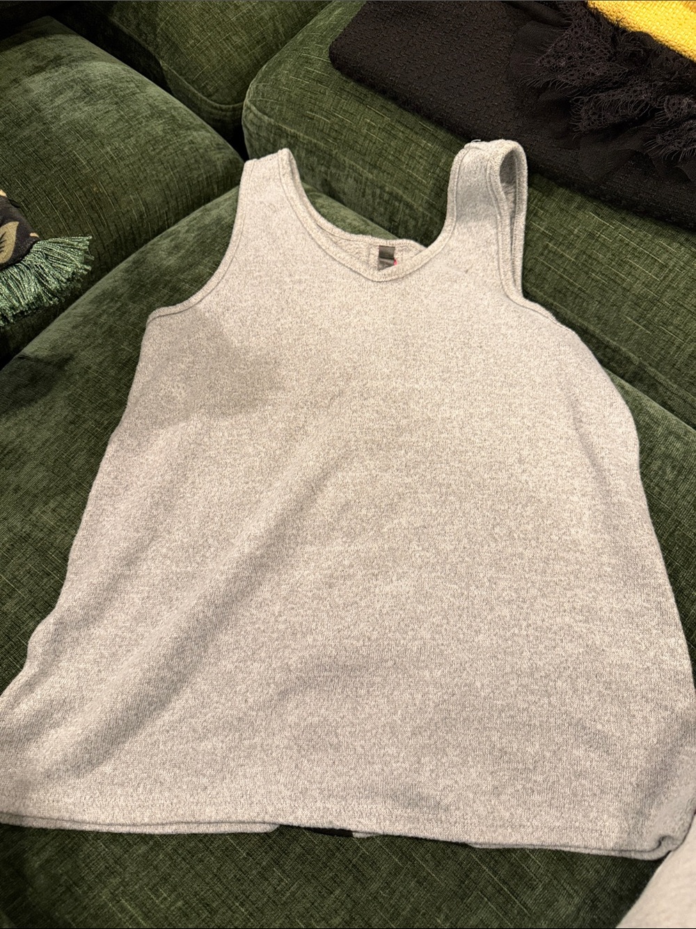 Vince Camuto Heather Gray Sleeveless Crewneck Tank